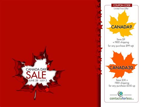 Canada Day Sale 2018 - Contactsforless.ca | Canada day sale, Canada day, Happy canada day