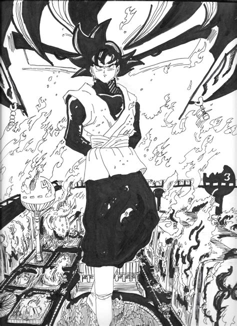 Goku black white link : Goku Black (line art) by SSGJD7 on DeviantArt