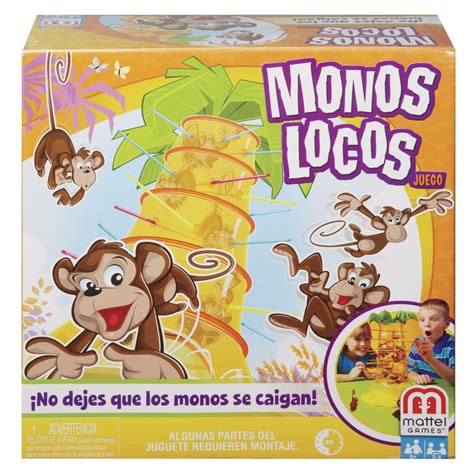 El juego incluye un árbol, 30 monos, 30 ramitas de diferentes colores y 1 dado. Juego de Mesa Monos Locos