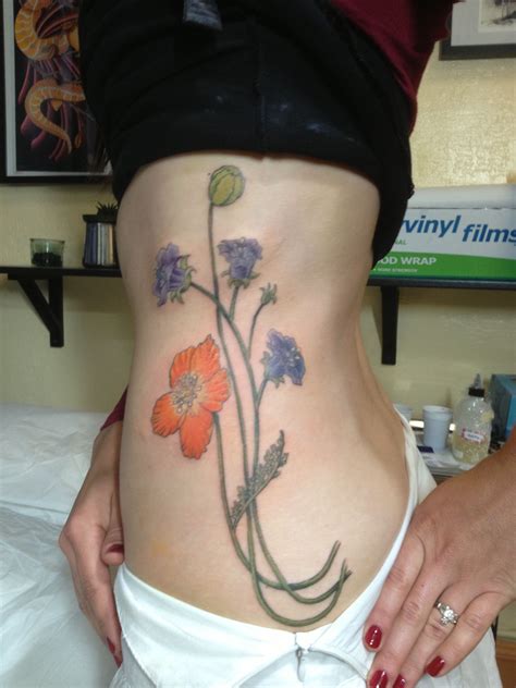 We are stoked to be your choice for clean, friendly, top quality tattoos, in berkeley, the east bay, and the entire state of california for the past eight years. Poppy Bluebell Tattoo by Gaytha at Sacred Rose Tattoo in ...