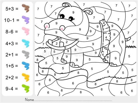 Download or print this amazing coloring page: Paint Color By Numbers - Addition And Subtraction ...