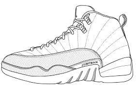 Jordans shoes coloring pages printable. Image result for jordan 12 coloring pages | Sneakers ...