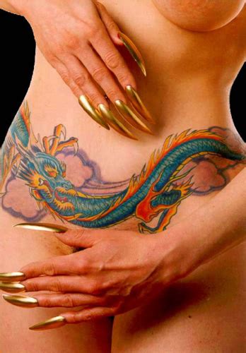 Adding a soft floral element provides a contrast to the energy and dragons can actually represent good luck; Dragon Tattoos for Women:Tattoos for Women