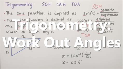 Plz thanks me and follow me. Trigonometry: Work Out Angles - YouTube