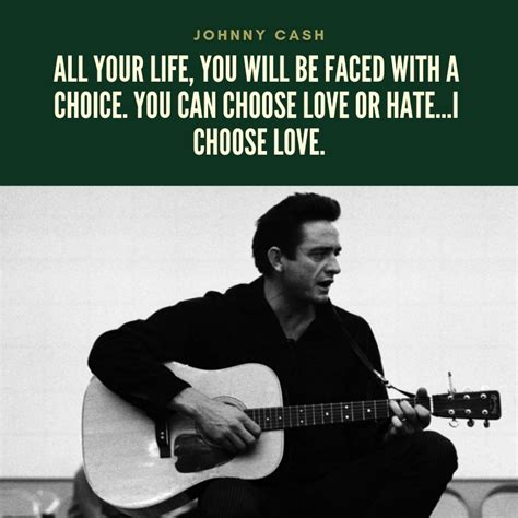 Jun 17, 2020 · johnny cash, the man in black, was a singer, guitarist and songwriter whose music innovatively mixed country, rock, blues and gospel influences. Johnny Cash Quote 1 | QuoteReel