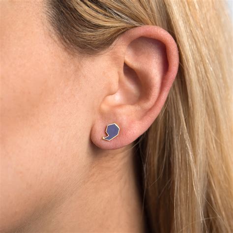 Paisley Enamel Stud Earring - LEIVANKASH - Jewellery