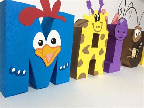 Confira a letra da música. Letras 3d Galinha Pintadinha no Elo7 | Ferreira Convites e ...