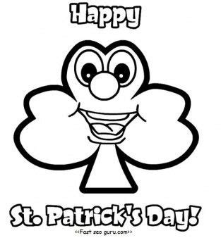 Clipart, coloring page, st patricks day, three leaf clover previous post :printable leprechaun hat coloring page for kids. Free Print out happy st patricks day three leaf clover ...