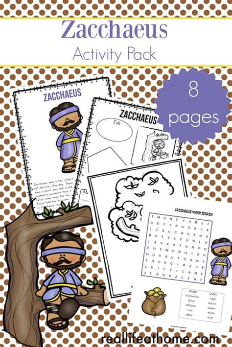 Zacchaeus was glad jesus loved him. Zacchaeus Printables Packet