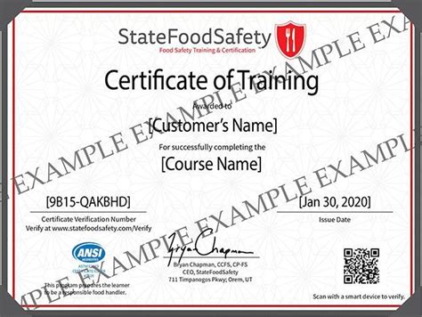 This certificate will be accepted by your manager. Food Handlers Card Online Training & Test ...