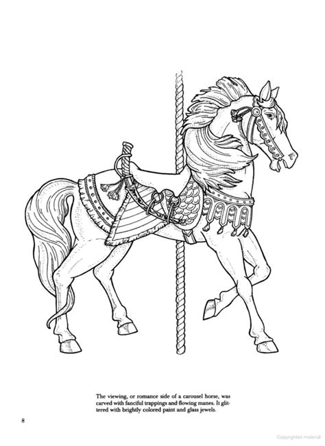 The coloring of it's going to look great with all your fall decor. Carousel Animals Coloring Book | Horse coloring pages ...