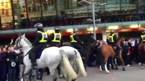 Wolverhampton wanderers brighton & hove albion vs. Arsenal fans fighting Tottenham fans - YouTube