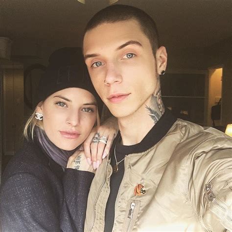 Andy # photoshoot # hair: Andy Biersack and Juliet Simms -- at least the bleach ...