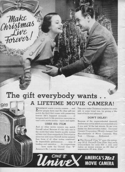 Whilst at summer camp in the maine woods, young chip winters (breen) befriends british composer johnathan selden (rathbone), who. 1937 Univex Movie Camera Ad "Make Christmas" | Movie ...