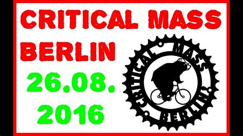 But movement, freedom and mobility! CRITICAL MASS BERLIN -- #CMBerlin 26.8.2016 derkleinekai ...