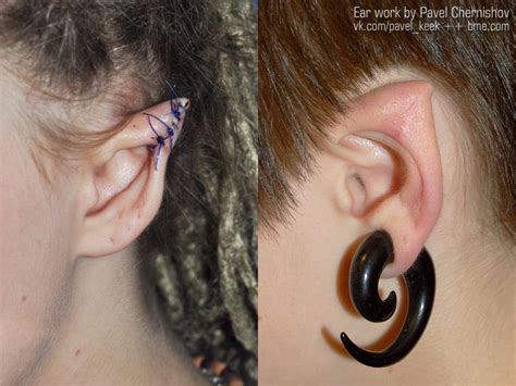 But we are absolutely squeamish about who's doing the procedure: Ear Pointing and Ultrablack Eyes | BME: Tattoo, Piercing ...