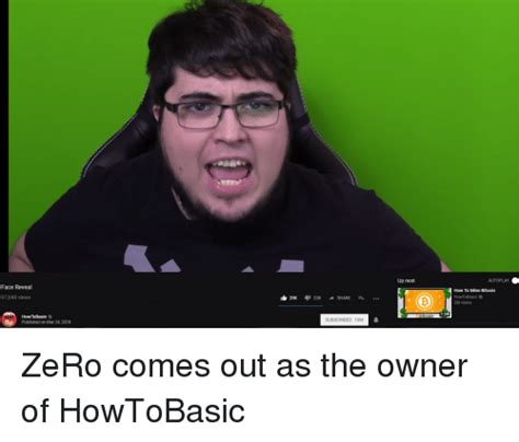 Howtobasic had a face reveal in his 10 million subscriber special along with several other thclipsrs like keemstar, idubbbz howtobasic uploaded these pics on twitter showing his face! Howtobasic Face Reveal Reaction - Complete Howto Wikies