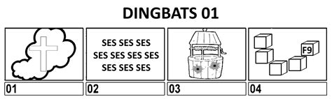 Are you a fan of classic word games like boggle, scrabble, or crosswords? Dingbats 01 (Answers in comments) : SpaceXMasterrace