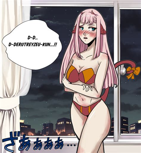 Anime characters usually have hair that is out of this world. Zero two as a lewd thicc cat girl (night) by nouha159 on DeviantArt