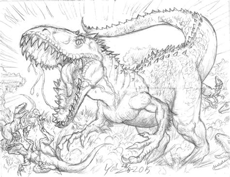 Dinosaurs color pages indominus rex and t rex from jurassic world learn to draw dinosaurs. Jurassic World Indominus Rex Coloring Pages at GetDrawings ...