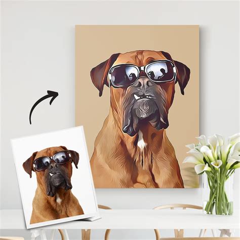 Dog portrait paintings, drawings, prints. Custom Pet Canvas-Pet Portrait Artist | MyCrownpet