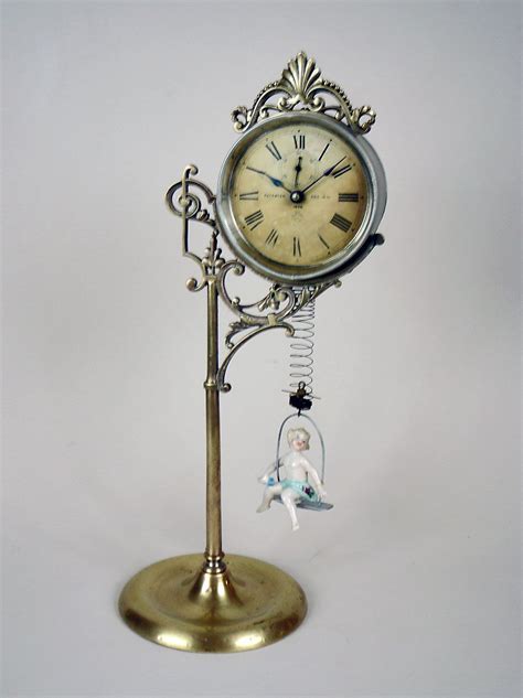 Beautiful cast iron antique mantel clock by ansonia clock company from the turn of the 20th century. Antique Clocks | ... novelty clock featuring a bobbing ...