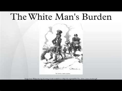 The story takes place in alternative america where the blacks are members of social elite, and whites are inhabitants of inner city ghettos. The White Man's Burden - YouTube