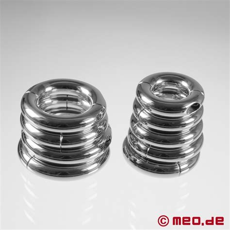 The smaller opening also means that most men will not be able to remove the. Buy Stackable Ball Stretcher from MEO | Ball Stretcher