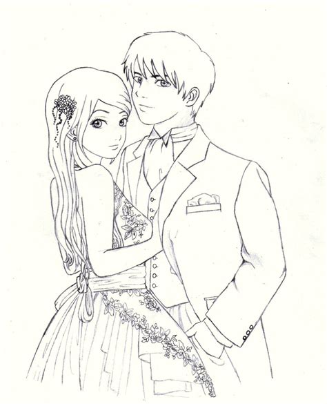 Hugging cute anime couple coloring pages. Boy And Girl Holding Hands Drawing at GetDrawings.com ...