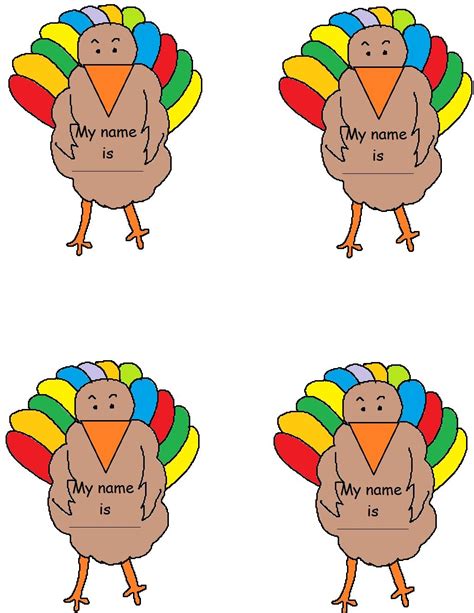 Not all presidents pardoned their thanksgiving turkeys. Turkey Name Tag Template.jpg (1019×1319) | Arts and crafts ...