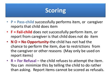 The most widely used tool for screening proper development in a child for a long time was the denver developmental screening test (denver scale), which suggests milestones according to the age. Denver ii test. the Denver II Developmental Screening Test ...