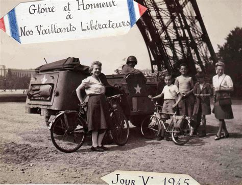 Les téléspectateurs du monde entier auront toutefois une idée de la grandeur de ce drapeau. Ma Kubelwagen Lili: V- DAY 1945 sous la TOUR EIFFEL