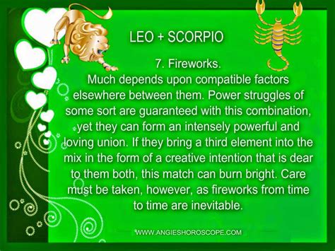 If we pay attention to the effects of this relationship on the leo man, he will either soar high with her by his side, or will sulk within, being unable to light up his true flame to acquire success. Leo Woman and Scorpio Man | PairedLife
