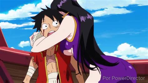 Luffy es ahora el rey de los piratas pero siente que su estomago esta vació por lo que decide nuevamente aventurarse en un isla que es conocida para el y que le traerá uno de los más grandes retos que hasta el momento ha tenido. boa hancock and luffy episode - Google-Suche in