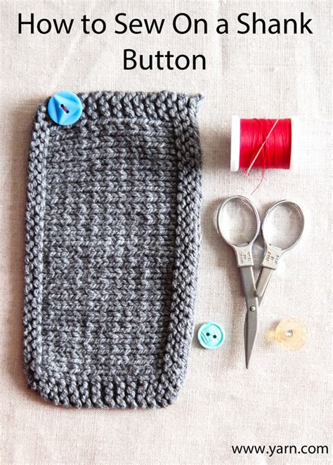 If you like, you can double the thread to. How to Sew on a Shank Button | Knitting Help | Pinterest