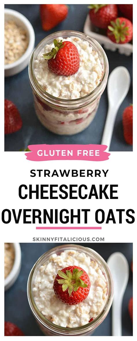 I think the texture turns out chewier and the bars. Strawberry Cheesecake Overnight Oats, an easy high protein breakfast! #highprotein … | Low ...