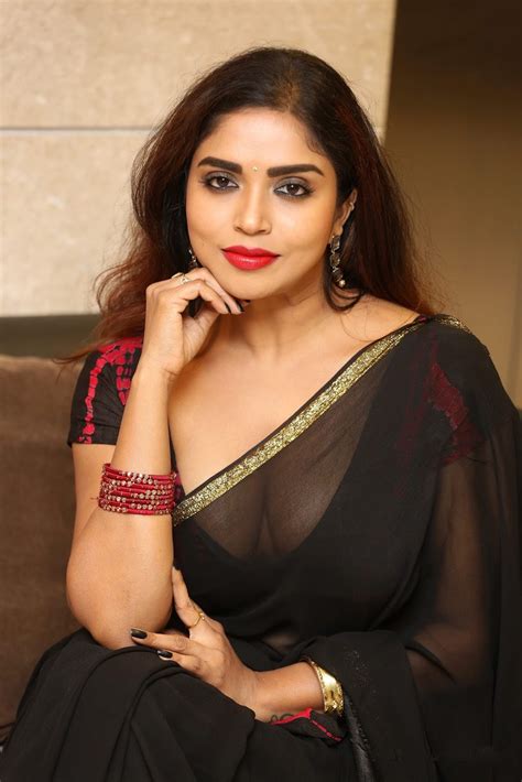 Anasuya bharadwaj hot stills in saree styled by gauri naidu. Actress Karunya Chowdary hot saree stills at 3 Monkeys Pre ...