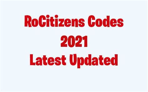 List of all active & working roblox arsenal codes (may 2021). RoCitizens Codes - Get Free Money and Items {100% Working ...