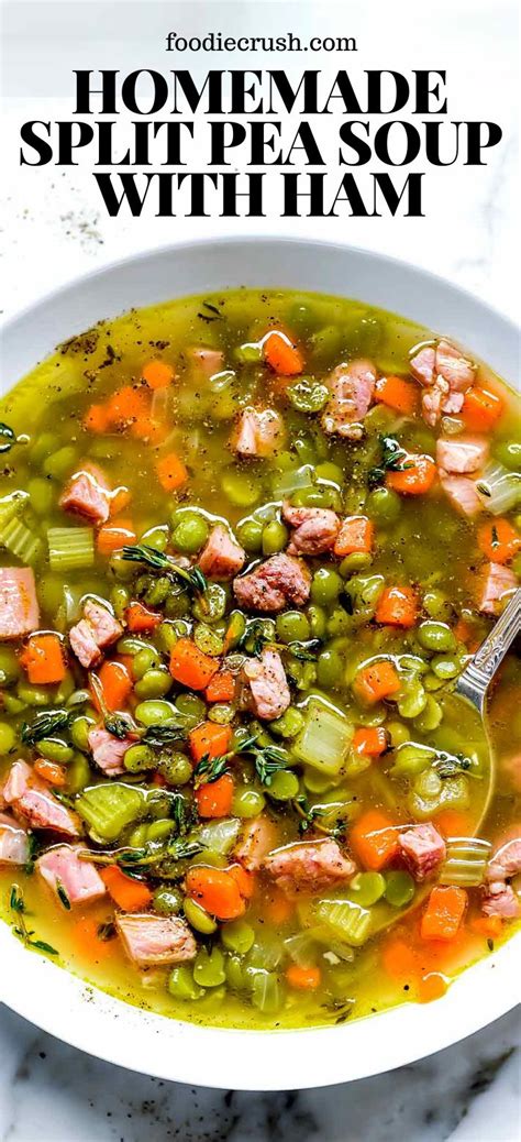 Our most trusted ham soup low cal recipes. HOMEMADE SPLIT PEA SOUP WITH HAM | foodiecrush.com | Ham ...