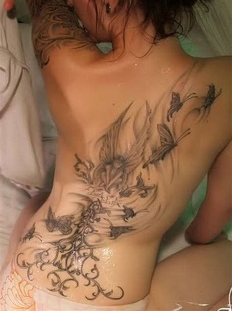 If you are a person who doesn't want to show tattoos always. 100's of Back Tattoos for Women Design Ideas Pictures Gallery