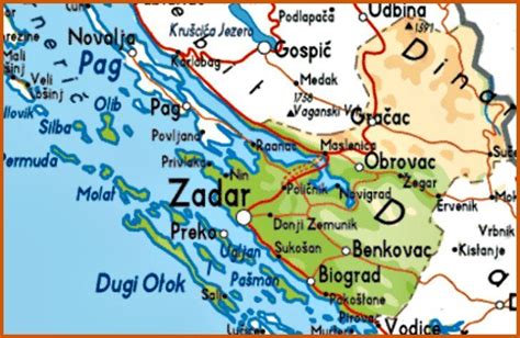 Along the coast of croatia lies a multitude of islands of varying shapes and sizes. Map Of Zadar | Croatia Wise