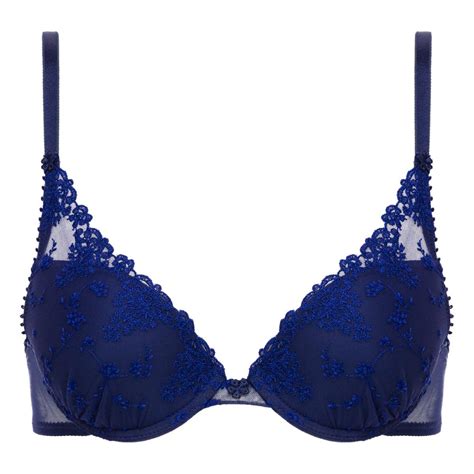 Fines bretelles spaghettis réglables pour davantage de légèreté et de féminité. Soutien-gorge push up bleu Passionata White nights - Lemon ...