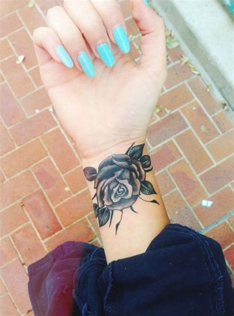 A dark rose tattoo to cover up tattoos. Rose Wrist Tattoos Designs, Ideas and Meaning | Tattoos ...