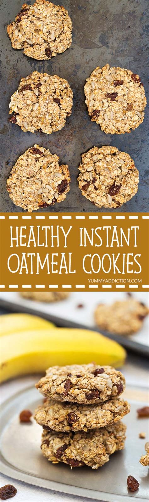 Beat the butter and the sugar together until smooth. Healthy Instant Oatmeal Cookies - Sugar & Flour-Free