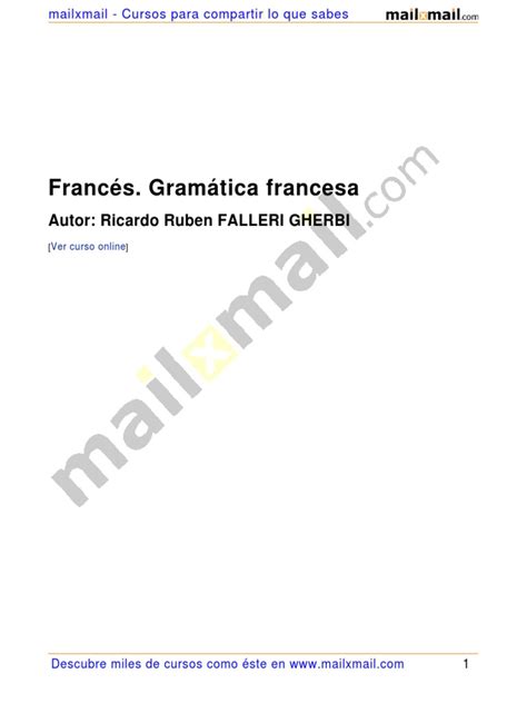 Índice de materias gramática 01. Frances.Gramatica-francesa.pdf | Idioma francés | Adjetivo
