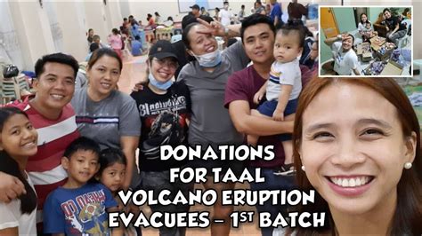 Please help pray for evacuees and residents of batangas, philippines. DONATIONS FOR TAAL VOLCANO ERUPTION EVACUEES - 1ST BATCH ...