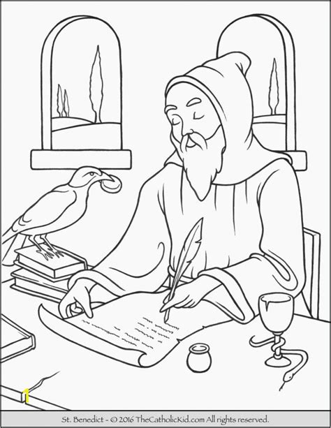 Saints included in the october coloring book St Matthew Coloring Page | divyajanani.org