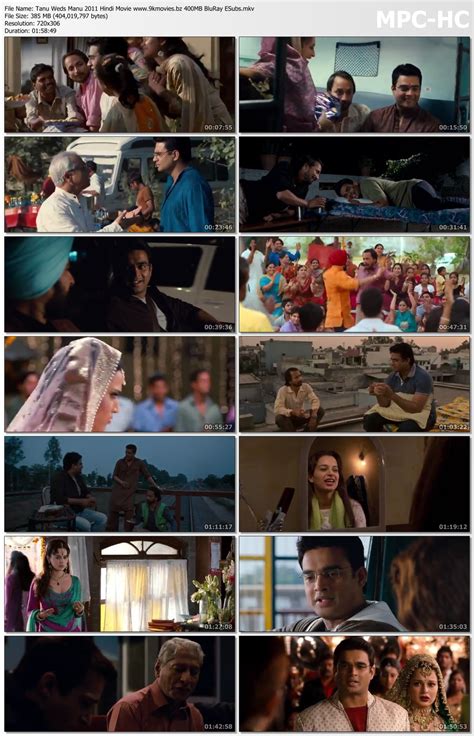 Find cinema and movie news, actors. Tanu Weds Manu 2011 Hindi Movie 400MB BluRay ESubs ...
