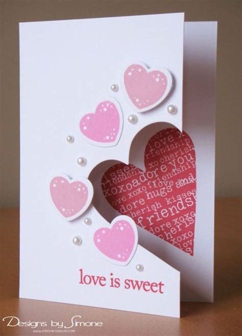 Cards / cards handmade / cards crafts / cards to make / cards handmade ideas / cards to make valentine's day / valentine cards handmade / valentine card ideas / valentine cards / valentine cards diy. 50 Amazing Ideas For Valentine Handmade Cards - Julia Palosini