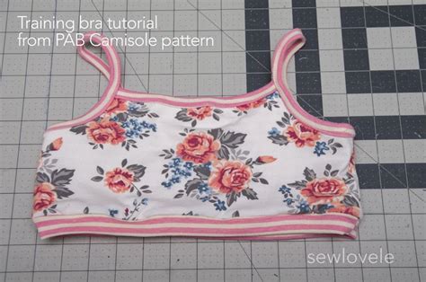 Fenway bra pdf sewing pattern. PAB Camisole to training bra tutuorial (SewLoveLe ...